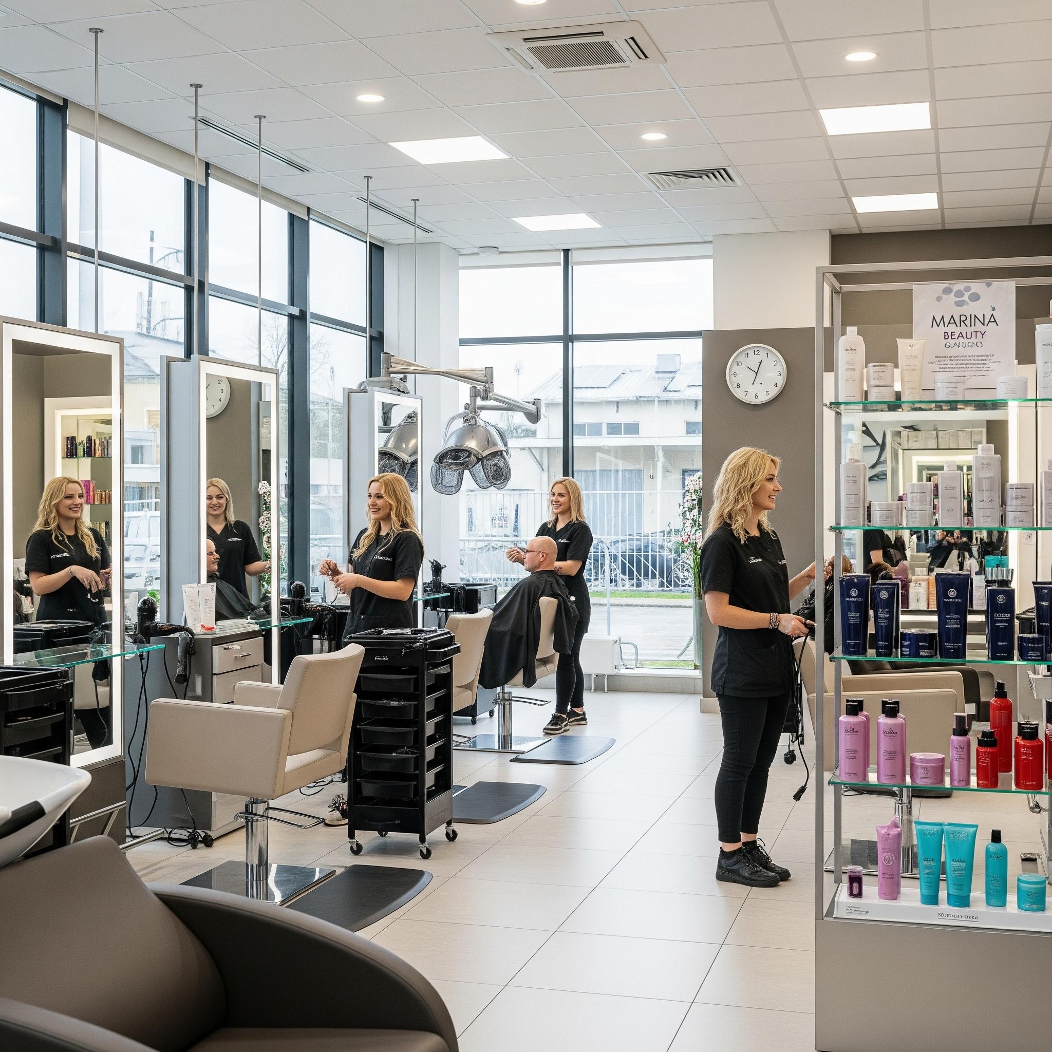 قص وتصفيف الشعر