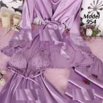 بجامه 3 قطع ساتان الوان في تانتيل