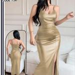 فستان جلد ساده الوان