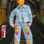 طقم الخروج جينز لبوبو الوان