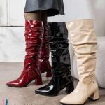 بوط جلد ڤيرنيه مكشكش