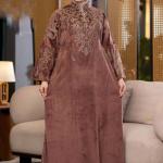 عبايه قطيفه الملكه نقش ذهبي بالكامل