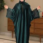 الملحفه القطيفه تطريز الاكمام الوان