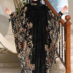 ملحف قطيفه لميع نقش ورود