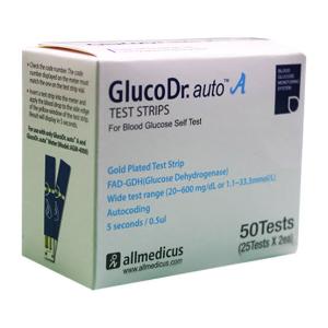 شرائط جهاز السكر جلوكو دكتور أوتو Gluco Dr auto A Strips ( 50 شريط )