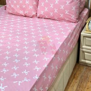 ملايه استيك 3 قطع بينك في فينكو