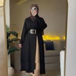 تونيك فتحه من ع الجنب و  جيبه وحزام ومعصمين