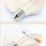 طفاية سجائر إبداعية على شكل لمبة مصنوعة من الميلامين ألوان متعددة D536 Anya