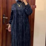 فستان قطعتين حزام خصر الوان