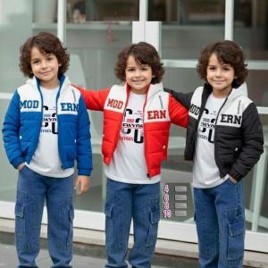 طقم 3 قطع جاكت +بنطلون جينز الوان