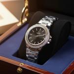 ساعت فضي استيك عريض بلاسترس