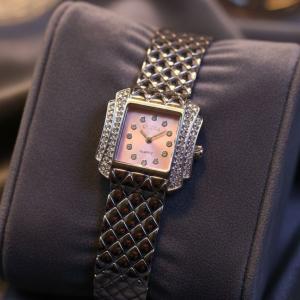 ساعه سمبوسكات يد معدن فضي وذهبي الوان