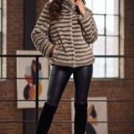 جاكت فرو ناعم مقلم الوان