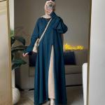 تونيك فتحه من ع الجنب و  جيبه وحزام ومعصمين