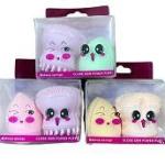 أسفنج موزع المكياج 2 قطعة ألوان متعددة