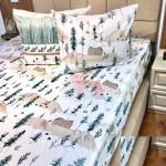 ملايه استيك 3 قطع ابيض في منزل جبلي