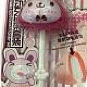 فرشة أسنان شكل أرنب + حامل فرشة أسنان ألوان متعددة