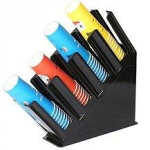 حامل أكواب 4 فتحة 1 قطعة أسود لوكس