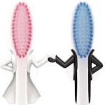 حامل فرش أسنان شكل عريس و عروسة لحمل 2 فرشة أسنان ألوان متعددة D797 Anya