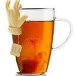 حامل ملعقة و فتلة الشاى سيليكون شكل كف 2 قطعة ألوان متعددة