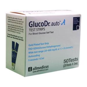 شرائط جهاز السكر جلوكو دكتور أوتو Gluco Dr auto A Strips ( 50 شريط )