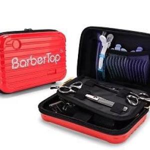 شنطة عدة حلاقة 1 قطعة احمر  - (الحجم - شنطة عدة حلاقة كبيرة)