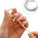 سوسته سيليكون لتضيق الخواتم 10سم 4 قطع شفاف