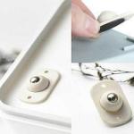 طقم 4 قطع عجلات معدن دوارة صغيرة مع دوران 360 درجة يتحمل 8 كجم للأثاث صناديق تخزين خزانة درج سلة المهملات أبيض صنع فى الصين