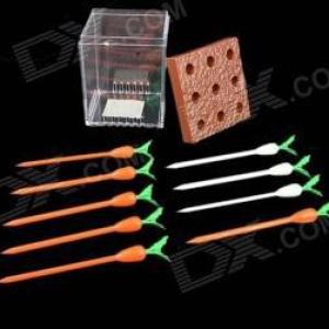 طقم شوك الحلويات و الفاكهه ميلامين شكل زرعة الجزر 9 قطع