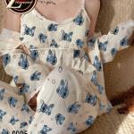 بيجامة ريب مضلع