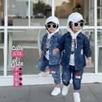 طقم جينز رباعي مطبوع