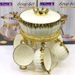 طقم صيني شوربه تاج