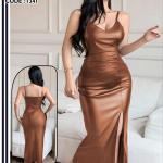 فستان جلد ساده الوان