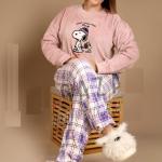 بجامه سيمون مع بنطلون موف مربعات