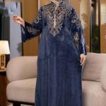 عبايه قطيفه الملكه نقش ذهبي بالكامل