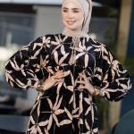 عبايه ورق شجر قطيفه فرنساوي