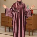 الملحفه القطيفه تطريز الاكمام الوان