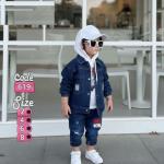 طقم جينز رباعي مطبوع