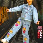 طقم الخروج جينز لبوبو الوان