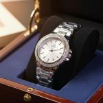 ساعت فضي استيك عريض بلاسترس