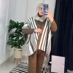 السوت 3 قطع ساده في شال بشراشيب