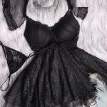 لانجري الوان قصير درعات فراشه