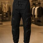 بنطلوت اسود جيوب واحزمه