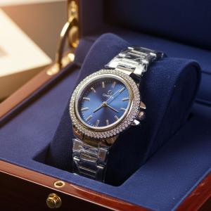 ساعت فضي استيك عريض بلاسترس