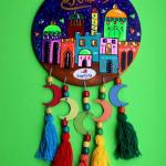 تابلو ملون خشب شراشيب حجم كبير