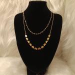 سلسلة نسائية مزدوجة طبقة سادة و طبقة بفراشات