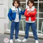 طقم 3 قطع جاكت +بنطلون جينز الوان