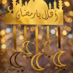 خشب لامع ذهبي تعليقه