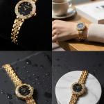 ساعه موديل ماركه شانيل ذهبي وفضي استرس