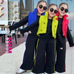 طقم 3 قطع  جاكت بمب مع بلوفر صوف